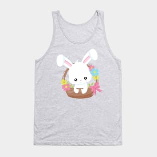 Easter, Easter Bunny, White Bunny, Easter Basket Tank Top